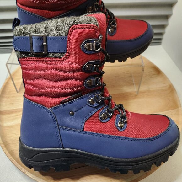NortiV8 Waterproof Winter Boots – Women’s 9.5 | Red/Blue Multicolor | Unworn - Picture 1 of 7